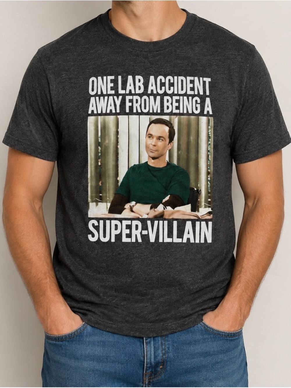Big Bang Theory Graphic Tee - 'One Lab Accident Away From Being a Super-Villain'